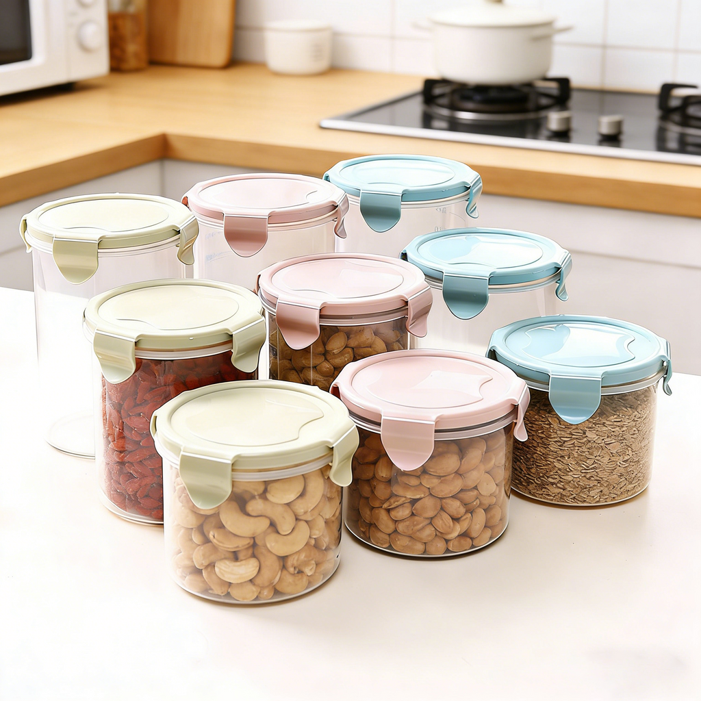 White Lid Airtight Kitchen Container｜For Grains, Coffee Beans & Dry Foods