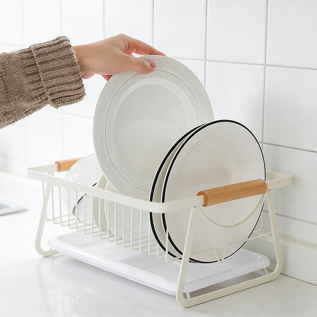 Kitchen Dish Drainer | Bowl & Utensil Organizer, Simple & Practical