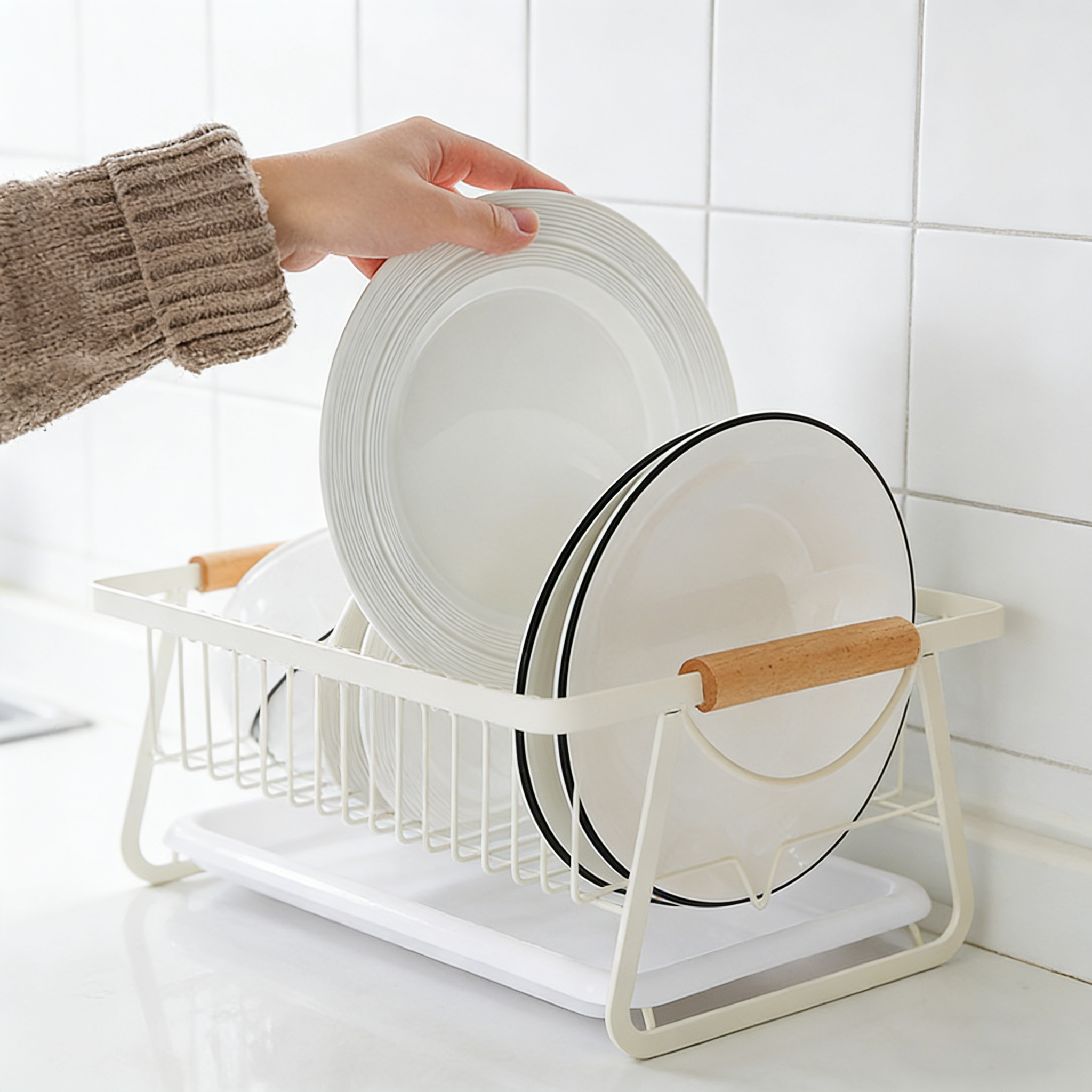 Kitchen Dish Drainer | Bowl & Utensil Organizer, Simple & Practical